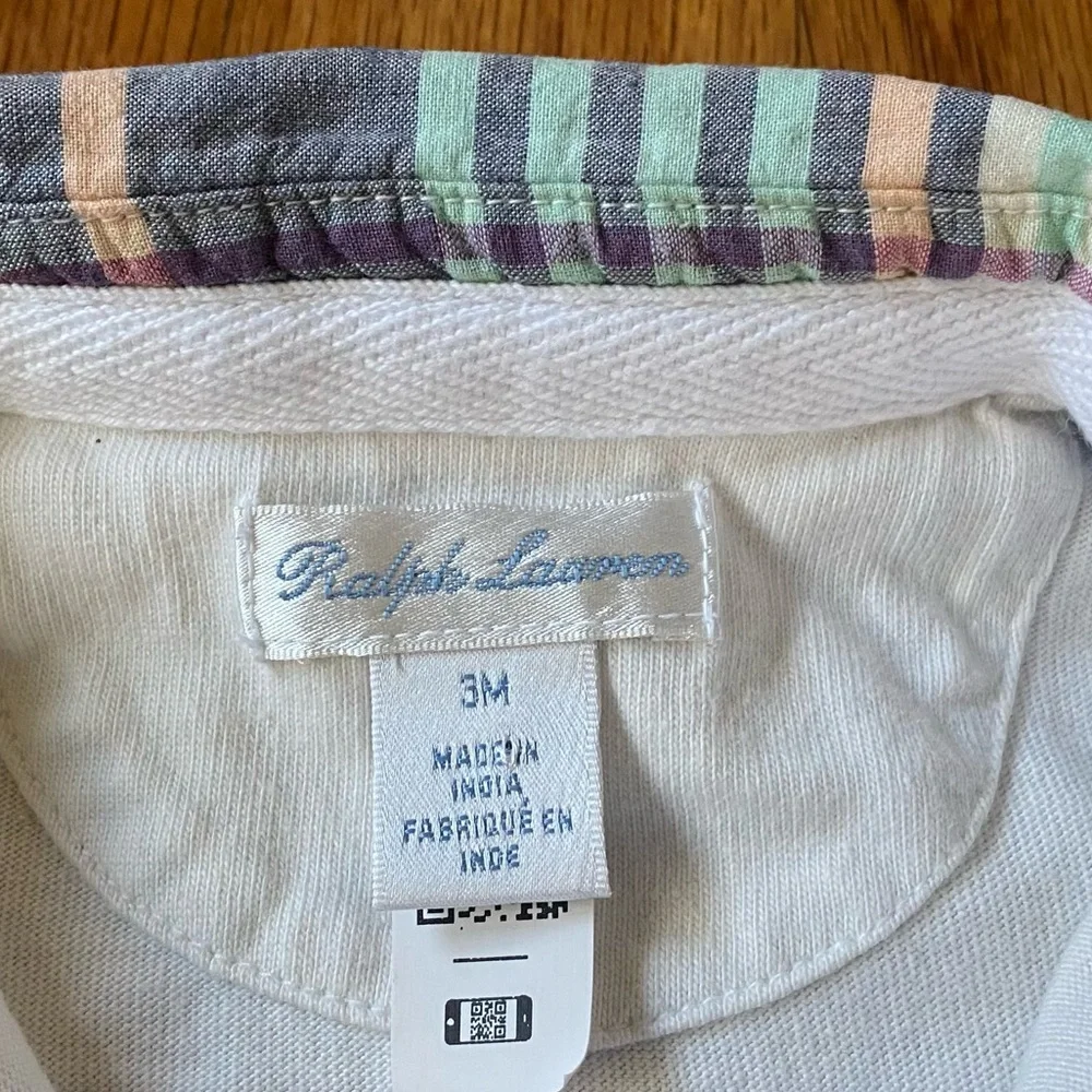 Ralph Lauren Striped with Patch Baby Boy Romper